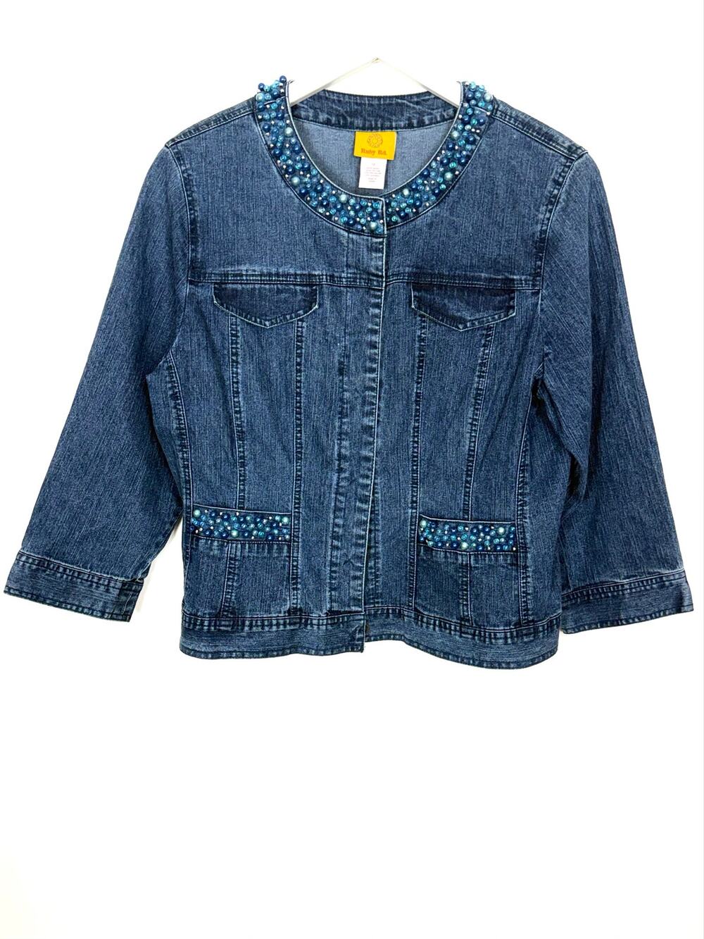 Ruby Rd. Embellished Denim Jean Jacket